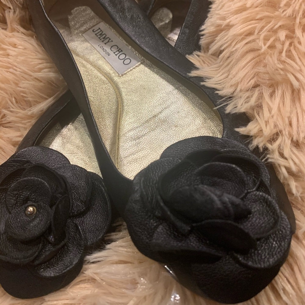 Jimmy Choo black flats